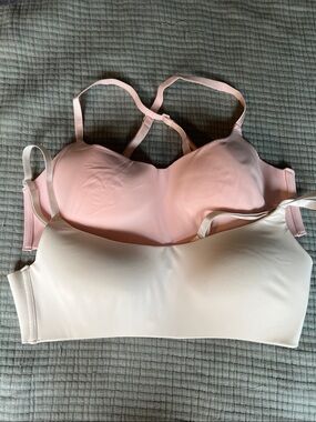 Steve Madden Smooth Comfort Wireless Bralette - Pink & White 34C